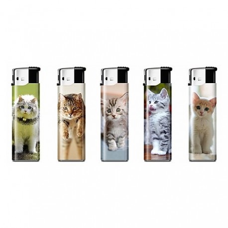 Electronic Lighter Small with Kittens